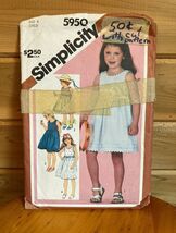 Simplicity Vintage Home Sewing Crafts Kit #5950 1983 Sundress - $28.01 CAD