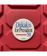 Dukakis For President 88 Campaign Pinback Button Pin Pre Owned Vintage 1988 - $14.73 CAD