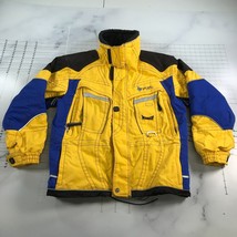 Vintage Salt Lake City Olympics Ski Jacket Mens Extra Small Yellow Blue Black - £84.74 GBP