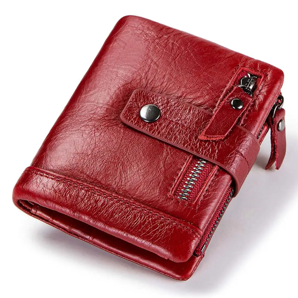 Classic Mens Wallets Genuine Leather Zipper Coin Pocket Short Cowhide Male Clutc - $143.72