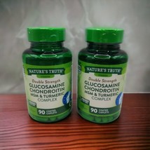 2x Natures Truth Double Strength Glucosamine Chondroitin MSM 90 Caplets EXP 6/26 - £30.81 GBP