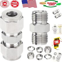 Leak-Proof 2-Pack 3/8&quot; OD Union Compression Tube Fitting in Stainless Steel - $350.61 MXN
