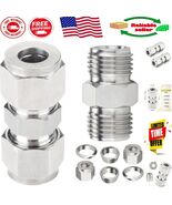 Leak-Proof 2-Pack 3/8&quot; OD Union Compression Tube Fitting in Stainless Steel - $350.61 MXN