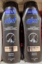 2X Alert Shampoo Controla La Caida Control Caspa Dandruff Control - 2 De 700ml - £24.35 GBP
