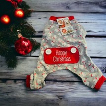Pet Central Happy Christmas Llamas In Scarves XSmall Dog Puppy Pajama On... - £6.77 GBP