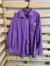 Alberto Danelli Purple Long Sleeve Dress Shirt Mens Size 4XL 20-20.5 36/... - £10.90 GBP