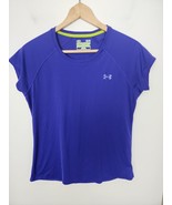 Women&#39;s Under Armour Tee Large Purple Catalyst Athletic Shirt  Top (#10) - $7.84