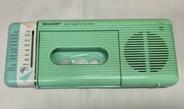 Sharp QT-5 Front Cover With Cassette Door &amp; Speaker Sea Foam Green Part ... - $19.80