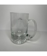 Poland Clear Glass Heavy Beer Mug Cup High Ball Art  - $26.84 CAD