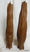 Vintage Set of 2 Hand Carved Figures Indonesia Forlo Semabrang 14&quot; Wood - £49.02 GBP