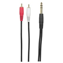 RadioShack - 6-Foot Shielded Audio Y-Cable - Stereo Male to Dual RCA Male -Black - £7.15 GBP