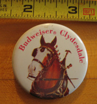 Budweiser Clydesdale Pinback Button - £3.83 GBP