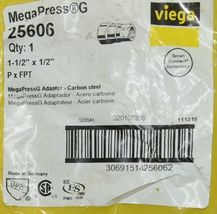 Viega 1 1/2 Inch x 1/2 Inch Megapress G Female Adapter 25606 image 5