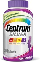 Centrum Silver Women 50+ Multivitamin/Multimineral Supplement Tablets, 200 ea - £36.62 GBP
