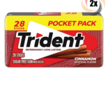 2x Packs Trident Pocket Pack Cinnamon Flavor Chewing Gum | 28 Sticks Per... - £8.96 GBP
