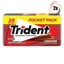 2x Packs Trident Pocket Pack Cinnamon Flavor Chewing Gum | 28 Sticks Per Pack - £8.84 GBP