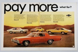 1968 Print Ad Chevrolet Impala, Camaro, Chevelle, Chevy II Cars  - £10.60 GBP
