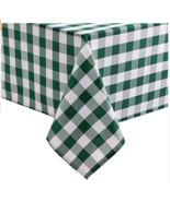 Hiasan 60 x 102 Inch Checkered Tablecloth Rectangle Waterproof Green and... - €11,24 EUR