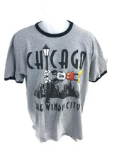 Disney Store Mickey Mouse T-Shirt Chicago Windy City Men&#39;s Gray Banded S... - £10.96 GBP