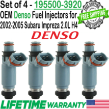 OEM Denso x4 Fuel Injectors for 2002-2005 Subaru Impreza 2.0L H4 Turbocharged - £73.64 GBP