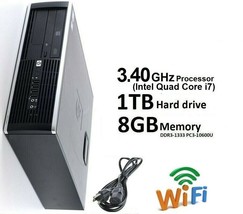 HP Desktop Windows 10 Pro 1TB HDD Intel Quad Core i7 3.40 GHz CPU  8GB R... - $149.90