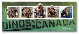 Stamps Canada Dinos of Canada Dinosaurs Souvenir Sheet of 5 April 13 2015 - £5.34 GBP