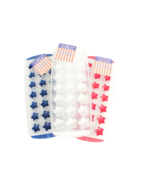Star Shaped Ice Cube Candy Mold Trays Set of 3 Red White Blue NEW - $20.54 CAD