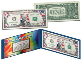 STARS &amp; STRIPES FLAG HOLOGRAM Legal Tender US $1 Bill Banknote *Limited ... - $12.95