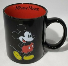 Mickey Mouse Red Black Coffee Mug Disney - £7.95 GBP