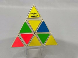 Vintage Tomy Pyraminx Rubik&#39;s Cube Toy Complete Works - £8.79 GBP