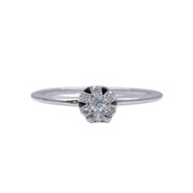 18Carat White Gold  Seven Round Diamond Cluster Ring 0.10 carats  GSI - $226.33