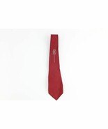 Vintage 40s Rockabilly Embroidered K Monogram Silk Blend Neck Tie Dress ... - $40.88 CAD