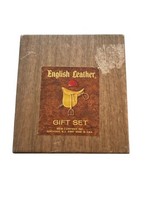 NEW Vintage English Leather Large 2oz Cologne &amp; Aftershave Set In Wood Gift Box - $37.39