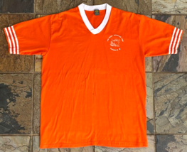 Cub Scout Adventure Camp Summer 86&#39; T Shirt-XL -Orange-Striped Sleeves-V... - $1,381.74 MXN