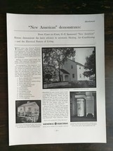 Vintage 1936 General Electric Heating Air Conditioning Full Page Original Ad 122 - $6.64