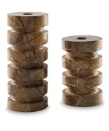 Emsleyfield - Tan - Candle Holder Set (Set of 2) - $47.74 CAD