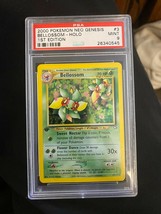 2000 Pokemon Neo Genesis Bellossom #3 Holo 1st Edition PSA 9 - £67.27 GBP