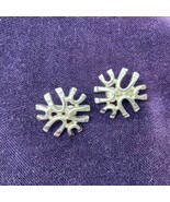 Silver Tone Horseshoe Clip on Earrings, U Shapes Abstract, Geometric. - $18.13 CAD