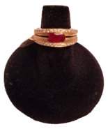 14k Oval ruby and diamond ring - Tulip Creation - €1.233,09 EUR