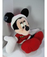 Disney Mickey For Kids Applause Vtg Christmas Minnie Stuffed Plush 14&quot; - £8.83 GBP