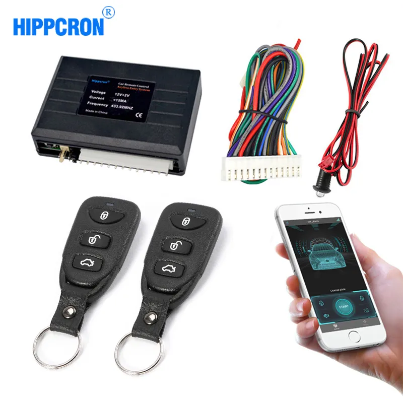 Universal Car Alarm Systems Auto Remote Central Kit Door Lock Keyless APP With - £8.93 GBP