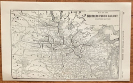 1923 Antique NORTHERN PACIFIC EASTERN SECTION Map Vintage RAILWAY Map - £7.84 GBP