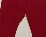 Woman Within 30W dark red natural fit Pants hemmed 26" inseam short ankl... - $10.29