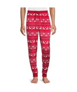 George Men&#39;s Print Knit Sleep Joggers, Size S (28-30) Color Red - $27.77 CAD