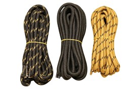 3 pair 5mm Heavy duty Round Boot Laces Shoelaces for Hiking Work Military Boots - £7.54 GBP
