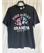 Pink Or Blue Grandpa Loves You Baby Shower Gender Reveal  T-Shirt XL - £14.84 GBP