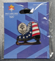 NEW USA Red White Blue Skate ~ 2002 Salt Lake Olympics - Lapel Backpack Hat Pin - £13.18 GBP
