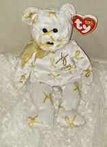 2004 TY Signature Bear Beanie Baby  8 1/4" Tall  Gold Shiny Nose - $11.10