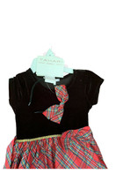 Tahari girls Velour Ruffle Skirt  dress size 6 with bow - $19.78