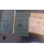 united auto workers vintage by-laws,constitution and dues stubs - $27.75 CAD